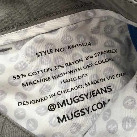 Mugsy Jeans Stretch Chino Damens Style Gray Classic Fit Men's 31 X 32 - Picture 6 of 10